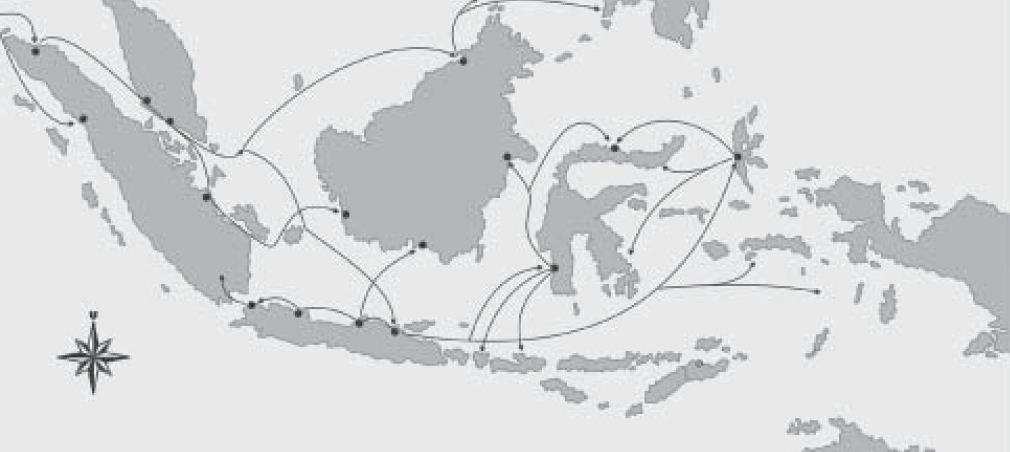 Gambar Jalur Penyebaran Islam dan Perdagangan di Nusantara ...